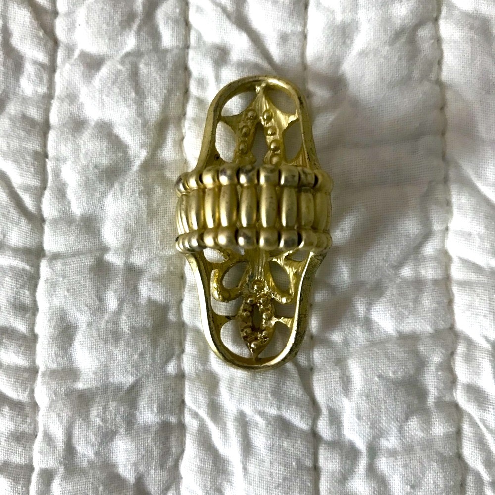 Stretch Gold & Rhinestone Ring - Picture 2 of 2